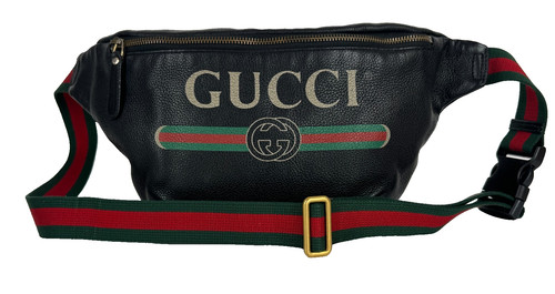 Gucci autentica pelle nera - pelle,