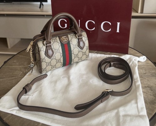 Gucci sac toile cuir - sac, gg
